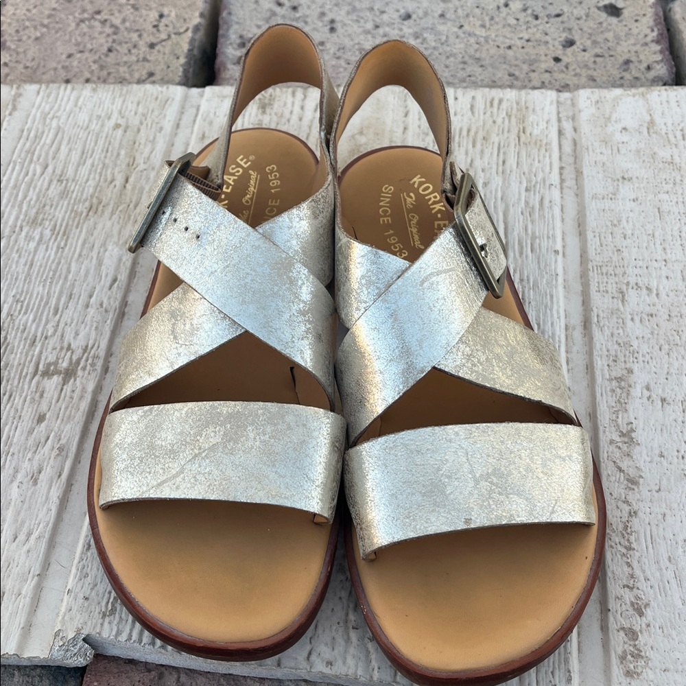 Metallic Kork Ease Nara Sandal size 9